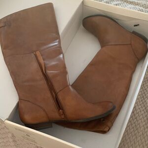 Aldo Tan Leather Heeled Boots